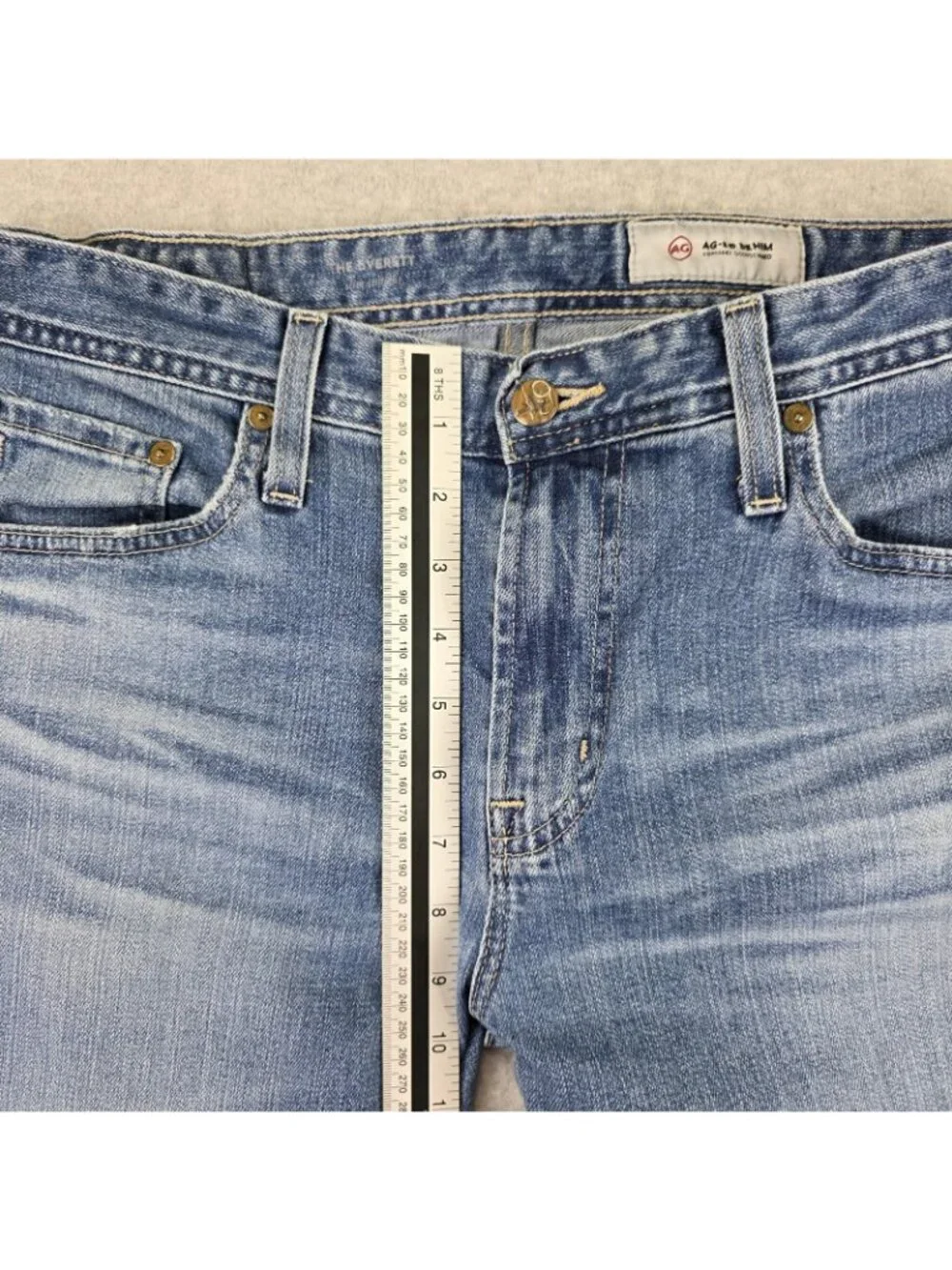 AG Adriano Goldschmied Everett Jeans Mens 32x29 Slim Straight Light Wash Denim